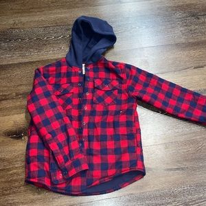 Boys LL Bean Flannel/Hoodie